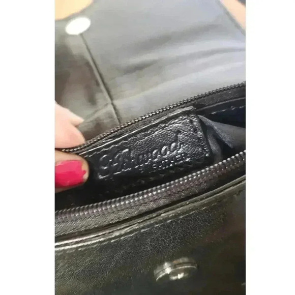 Ashwood genuine leather black‎ crossbody bag with adjustable strap small - Picture 5 of 7